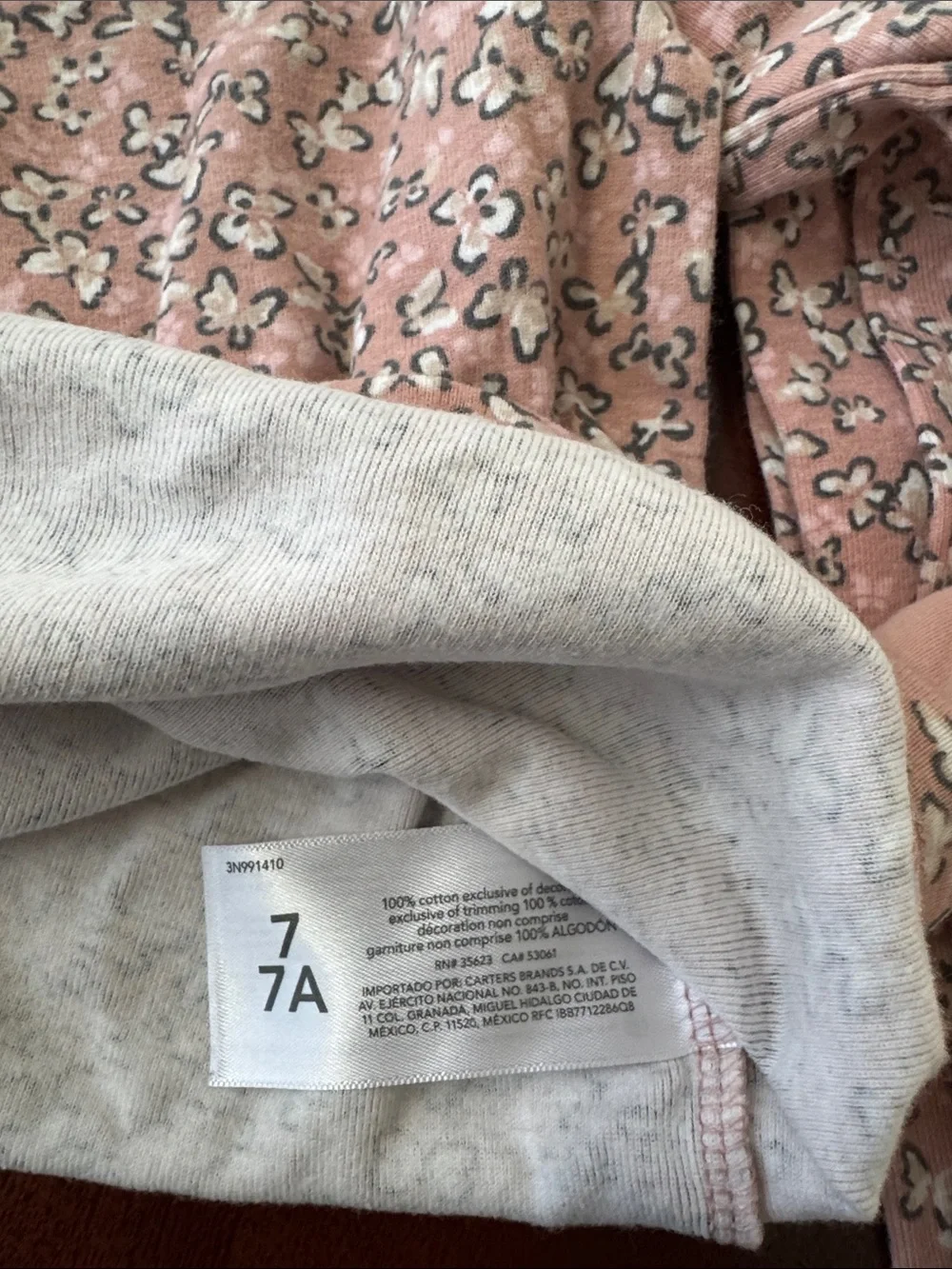 Carter's Light Pink Floral Long-Sleeve Pajama Set